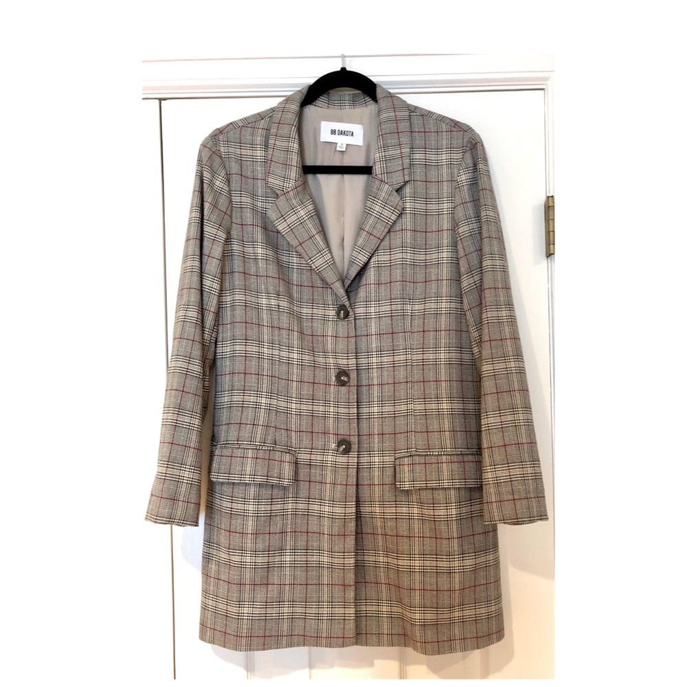 BB Dakota plaid blazer.  Size S